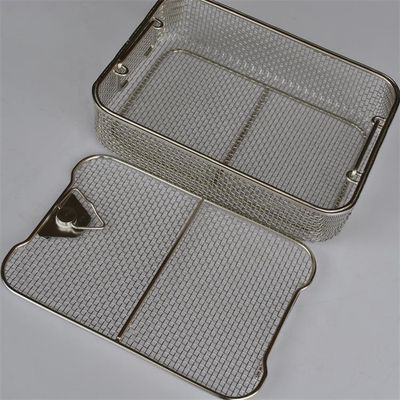 Medical Disinfection Square Hole 0.5mm Stainless Steel Mesh Basket