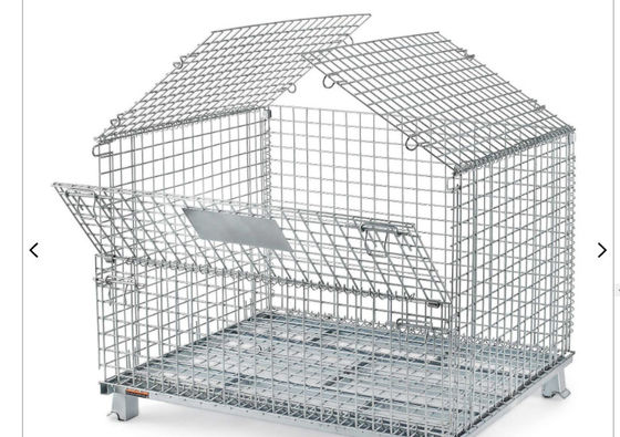 Stainless Steel Folding Metal Frame 2000kg Wire Mesh Storage Cages 6.4mm