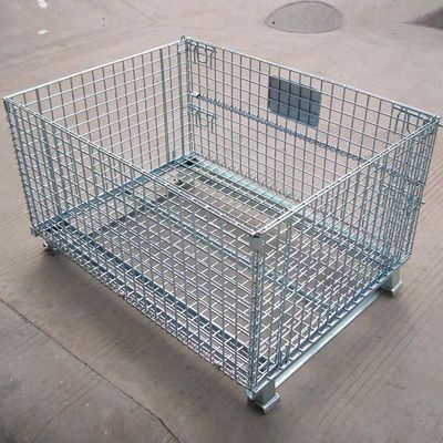 Stainless Steel 304 1.5t Wire Mesh Storage Cages Warehouse Metal Folding