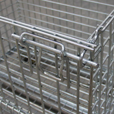Custom Portable Folding Storage Cage , Mesh Cages For Storage  Powder coated