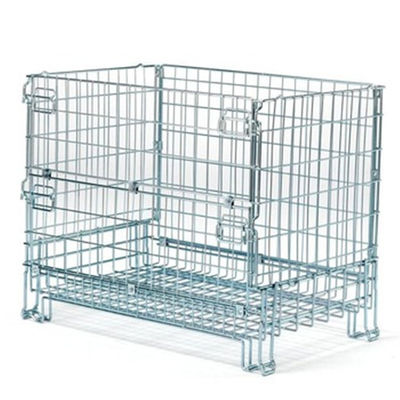 Metallic Wire Mesh Storage Cages Corrosion Protection For Heavy Stocks