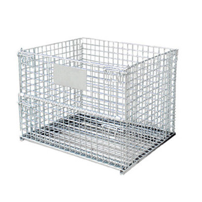 Metallic Wire Mesh Storage Cages Corrosion Protection For Heavy Stocks