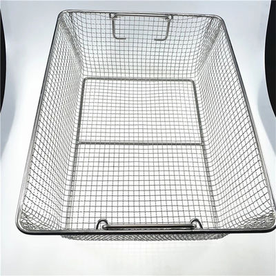 Hygienic  Metal Wire Mesh Basket Corrosion Resistance Customized Color