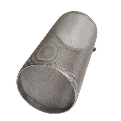 300 Micron SS Beer Brewing Basket Hop Filter Cylinder With One Handle