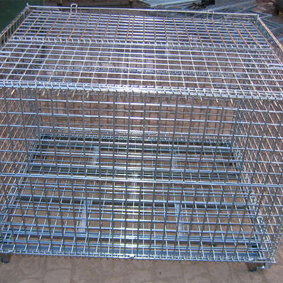 Industrial Roll Wire Mesh Pallet Box Collapsible Electric Galvanized Surface