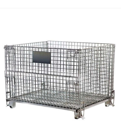 Customized Large 800kg Wire Mesh Storage Cages Foldable Stainless Steel